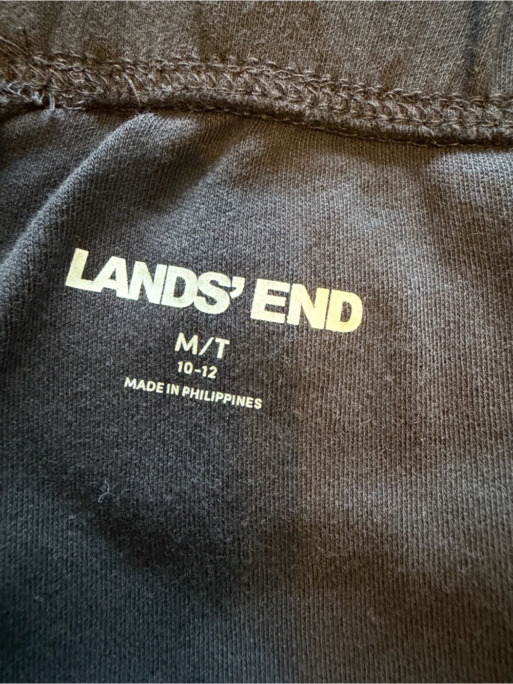 Lands’ End Sport Knit Straight Leg Pants Medium Tall 10-12 Black NWOT - Picture 6 of 8